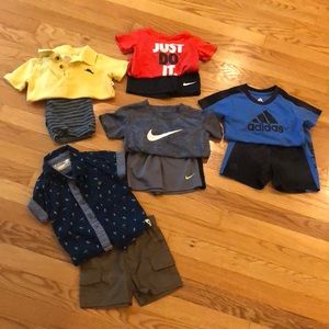 👗5-size 12 month shorts and shirts outfits